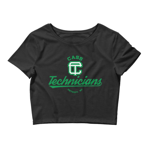 Cass Tech Women’s Black Crop Tee