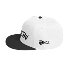 Motor City Black + White Snapback Hat