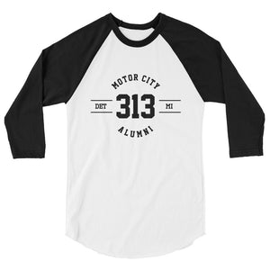 313 Motor City (Black/White) 3/4 Sleeve Shirt