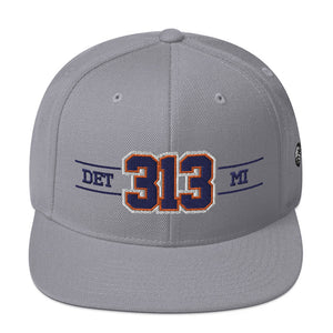 313 Motor City (Silver/Navy) Snapback