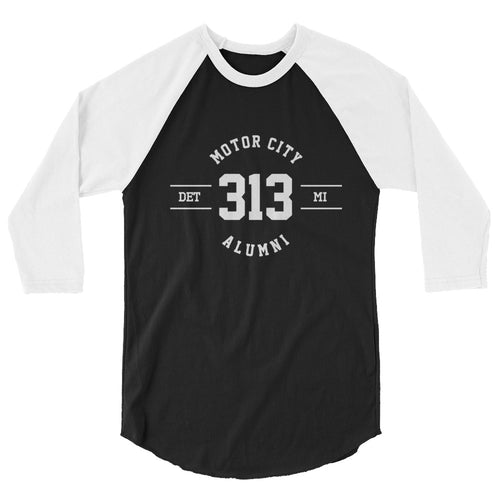 313 Motor City (White/Black) 3/4 Sleeve Shirt
