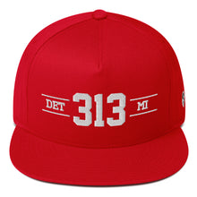 313 Motor City (Red/White) Snapback Hat