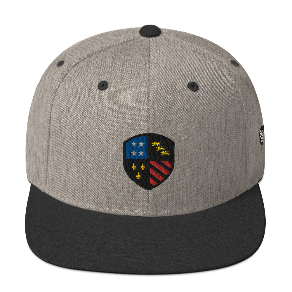 Motor City Alumni Logo Seal Black + Heather Gray Snapback Hat