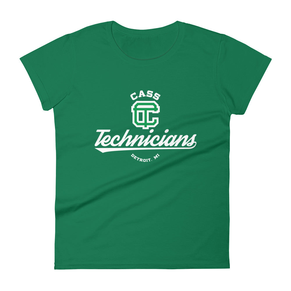 Cass Tech Women's Green T-Shirt