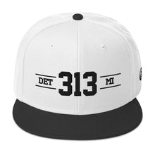 313 Motor City (White/Black) Snapback Hat
