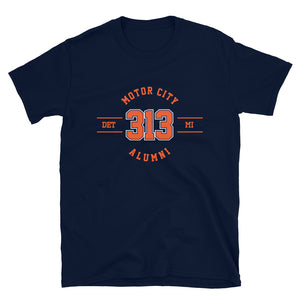 313 Motor City Alumni (Navy/Orange) T-Shirt