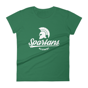 Motor City Spartans Alumni Women's Green T-shirt