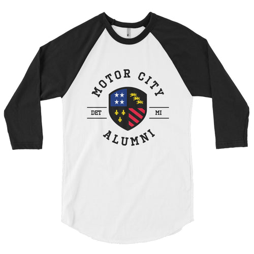 Motor City Alumni Logo Seal 3/4 Sleeve Baseball T-Shirt
