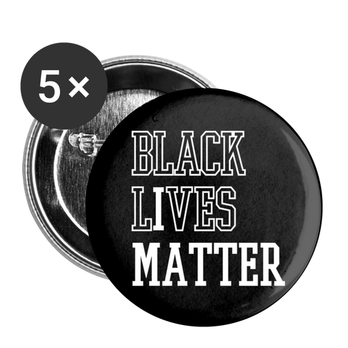 Black L(i)ves Matter Buttons 1'' (5-pack) - white