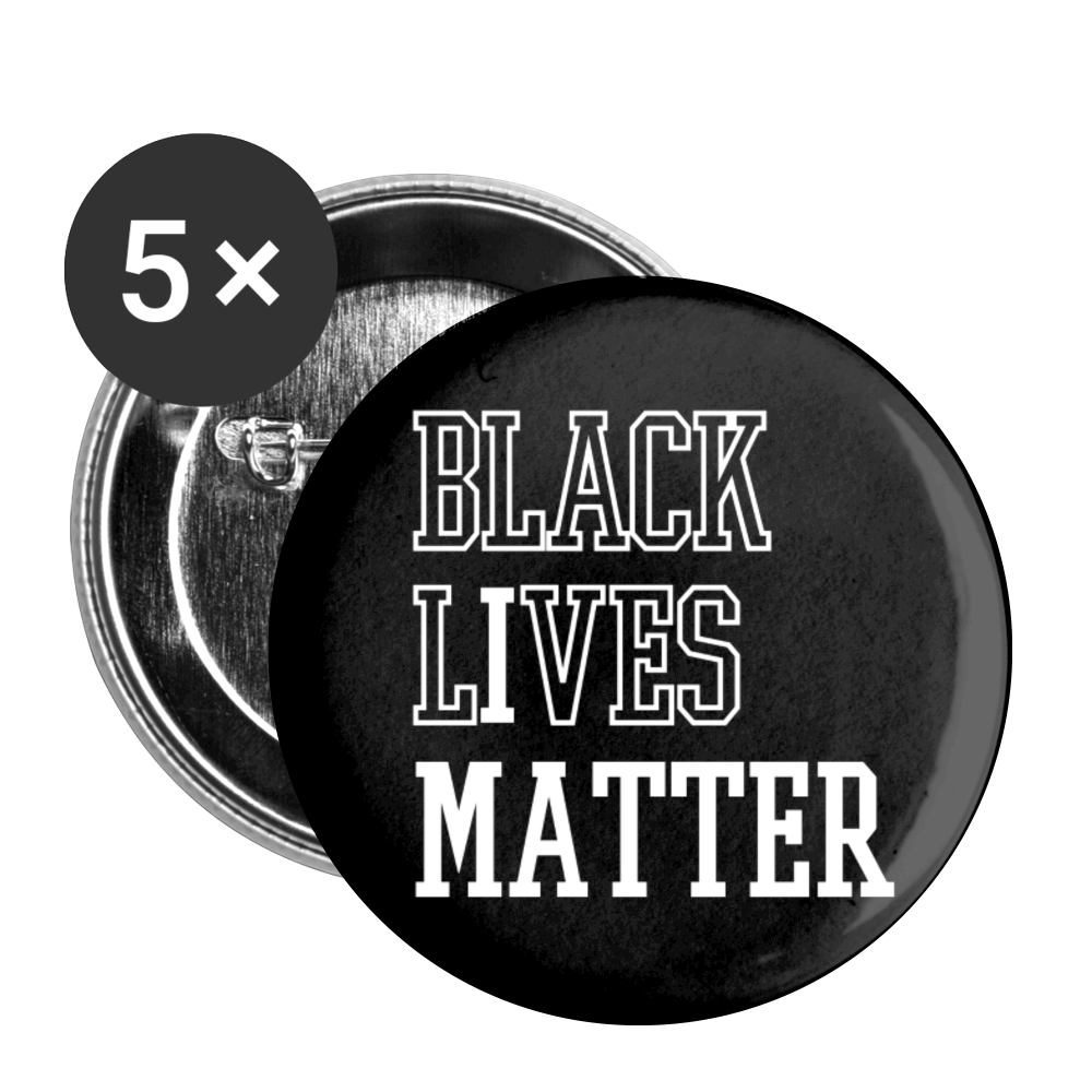 Black L(i)ves Matter Buttons 1'' (5-pack) - white